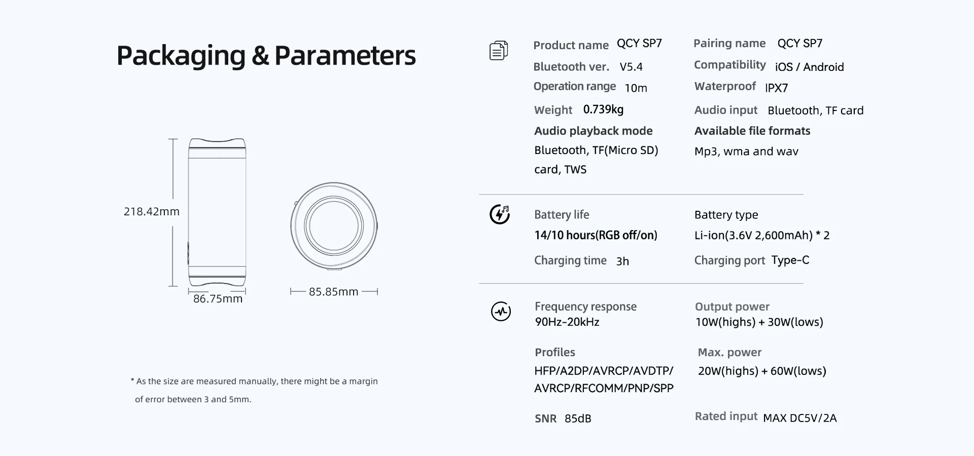 Портативная колонка QCY SP7 Speaker Green (BH24SP7A)