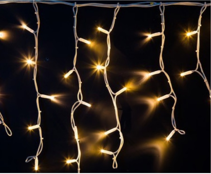 Светодиодная гирлянда ULED Бахрома ULED-LG-90-220V-(W-F-GL/GL)