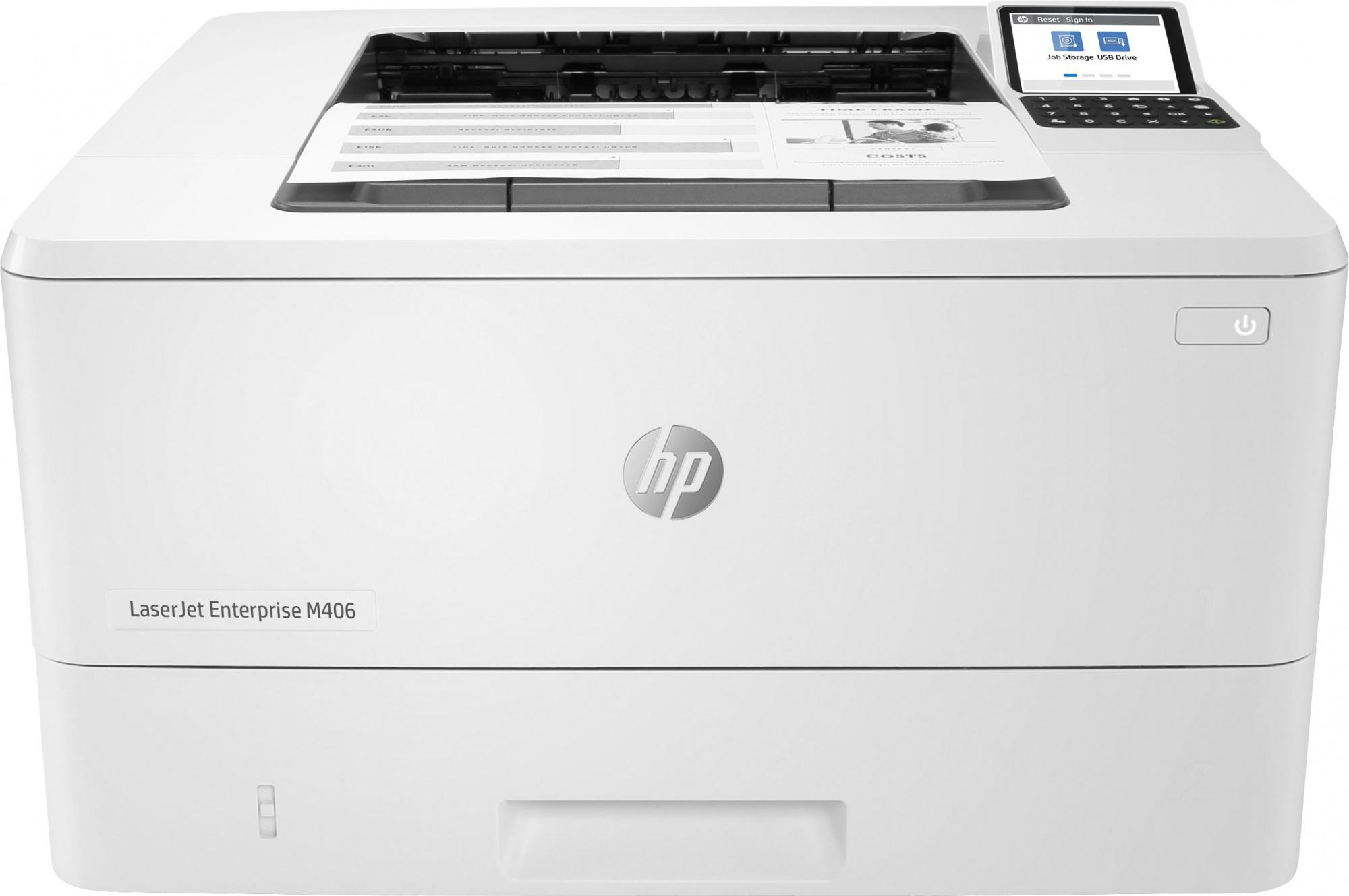 Принтер HP LaserJet Enterprise M406dn (3PZ15A)