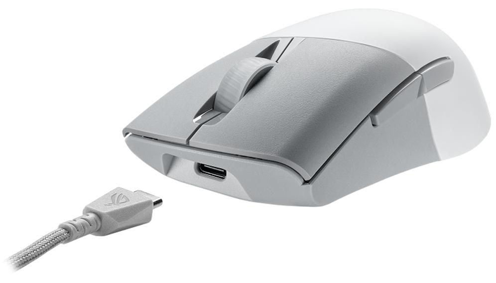 Мышь Asus ROG Keris Wireless AimPoint белый (90MP02V0-BMUA10)
