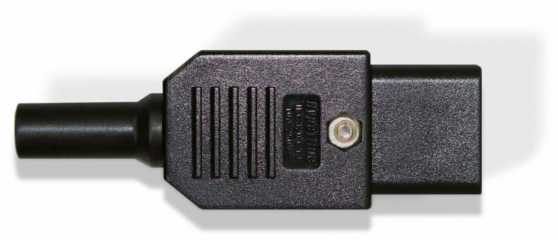 Вилка электрическая Hyperline CON-IEC320C13 черный