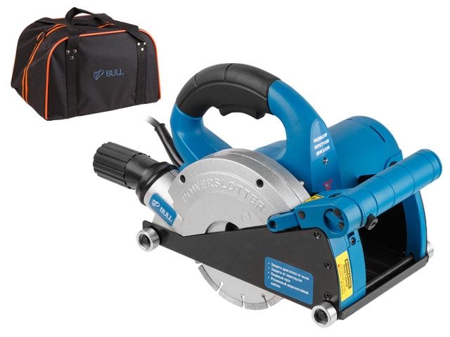 Бороздодел BULL MJ 1501 в сумке 1600 Вт, 150 мм, до 40 мм, конст. эл., защита от перег. (1600 Вт, 150 мм, глубина до 40 мм, вес 6,8 кг)