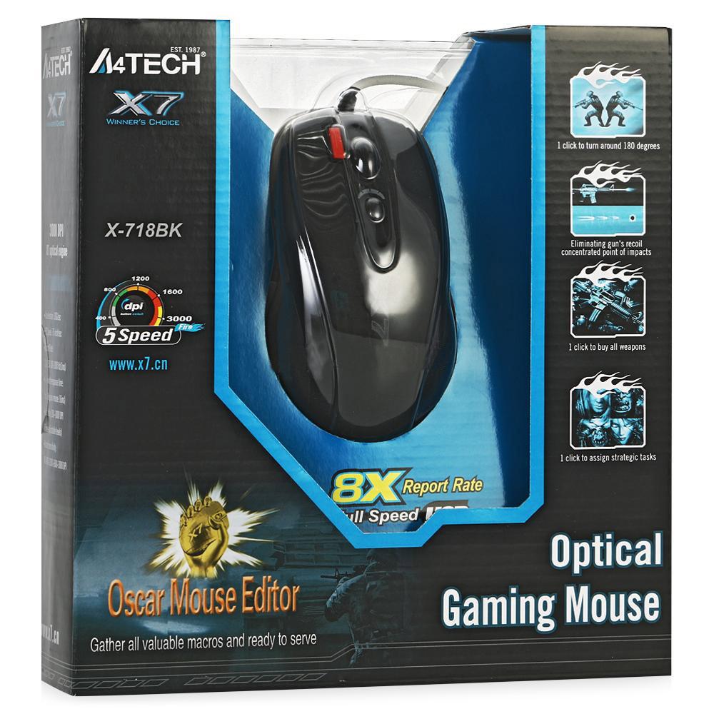 Мышь A4Tech X-718BK