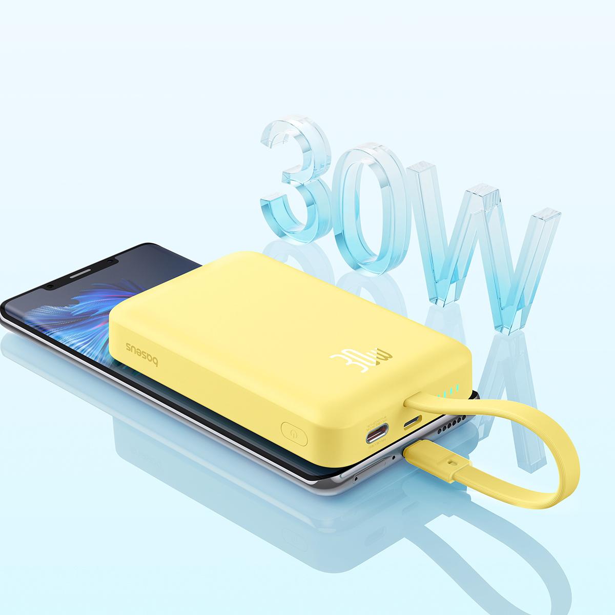Портативное зарядное устройство Baseus Magnetic Mini 10000mAh Lemon Yellow (P1002210BY23-00)