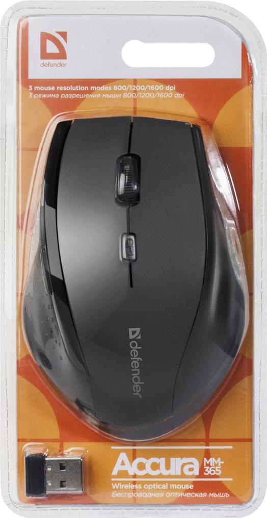 Мышь Defender Accura MM-365 черный (52365)