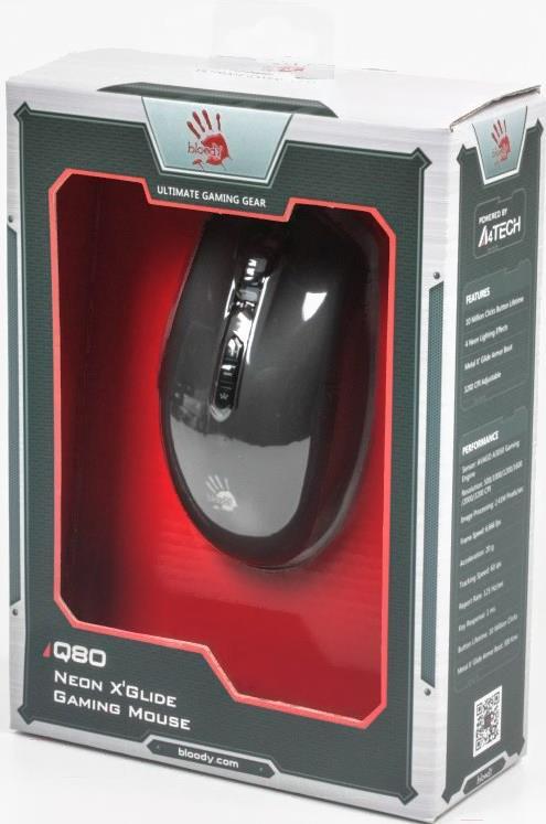 Мышь A4Tech Bloody Q80 черный