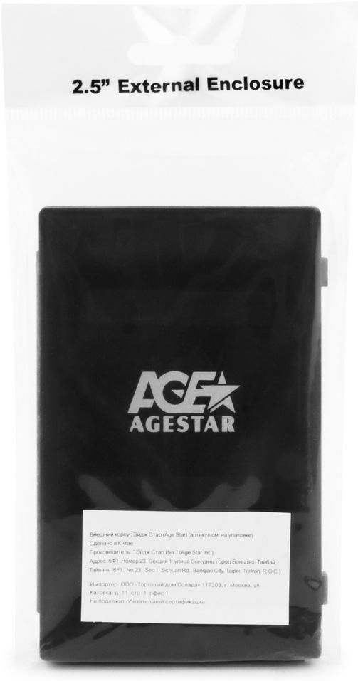 Бокс для накопителя AgeStar SUBCP1 Black