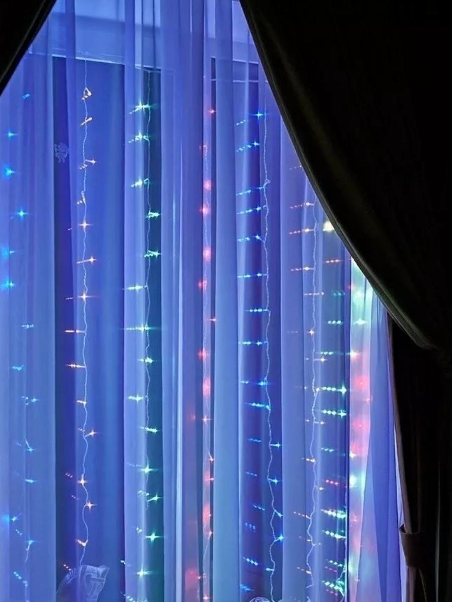 Светодиодная гирлянда ULED Дождь ULED-WF-800-220V-(B-F-WW/WW)