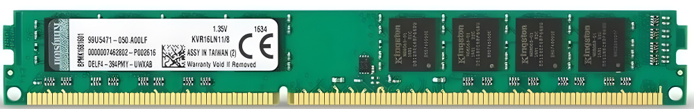 Оперативная память Kingston ValueRAM 8GB DDR3 PC3-12800 (KVR16LN11/8WP)