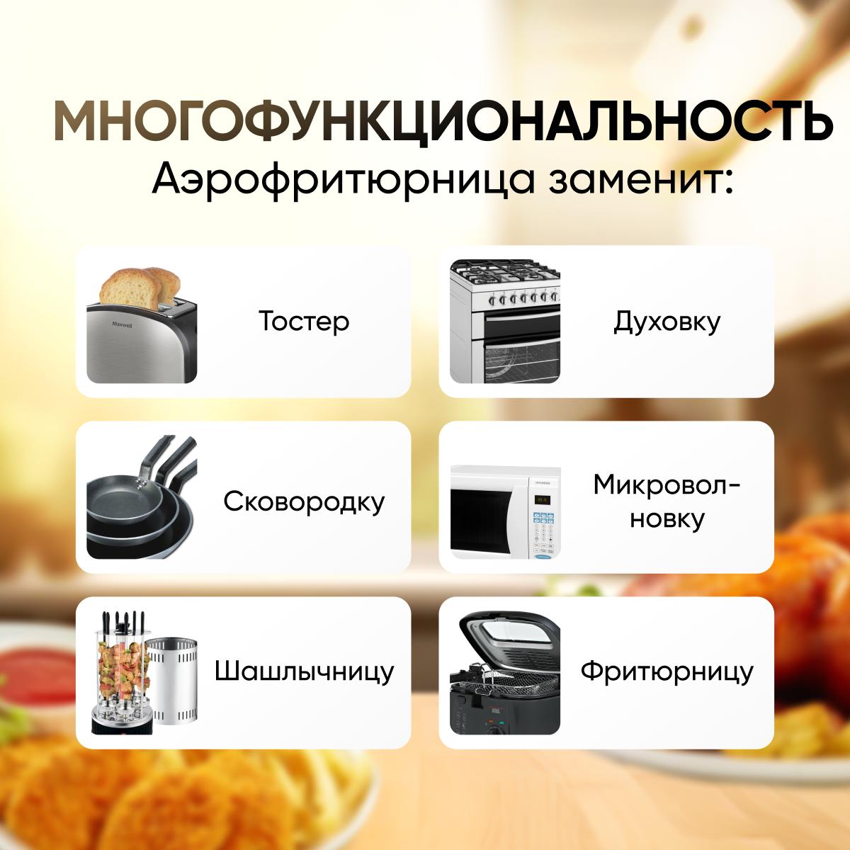 Аэрофритюрница Roome Air Fry AF-ZE7223-A белый