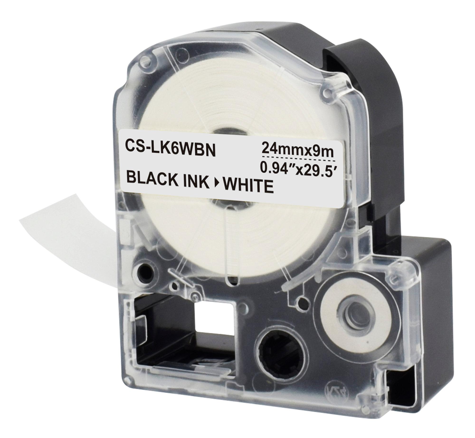 Картридж ленточный Cactus CS-LK6WBN черный
