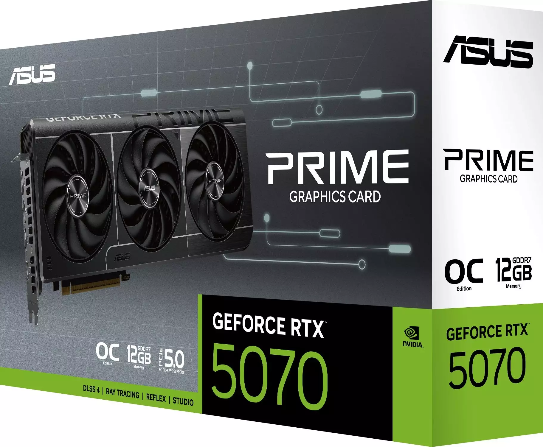 Видеокарта ASUS PRIME GeForce RTX 5070 OC 12GB GDDR7 (90YV0M10-M0NA00)