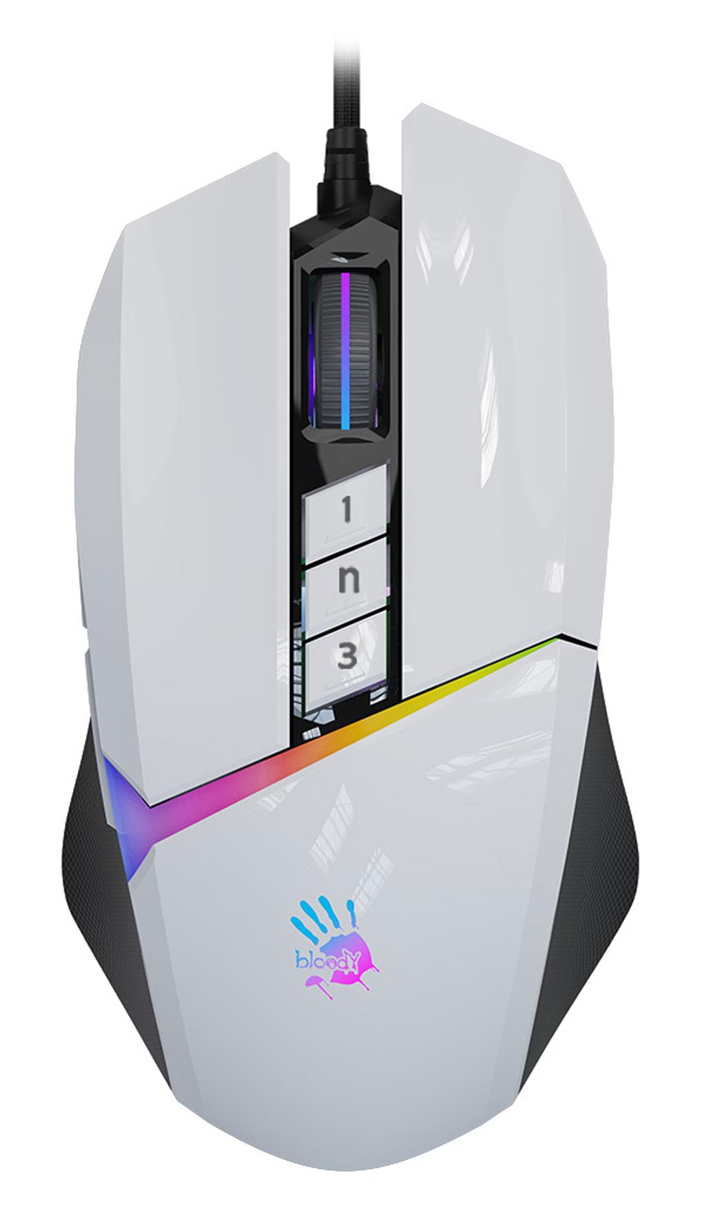 Мышь A4Tech Bloody W60 MAX Panda белый