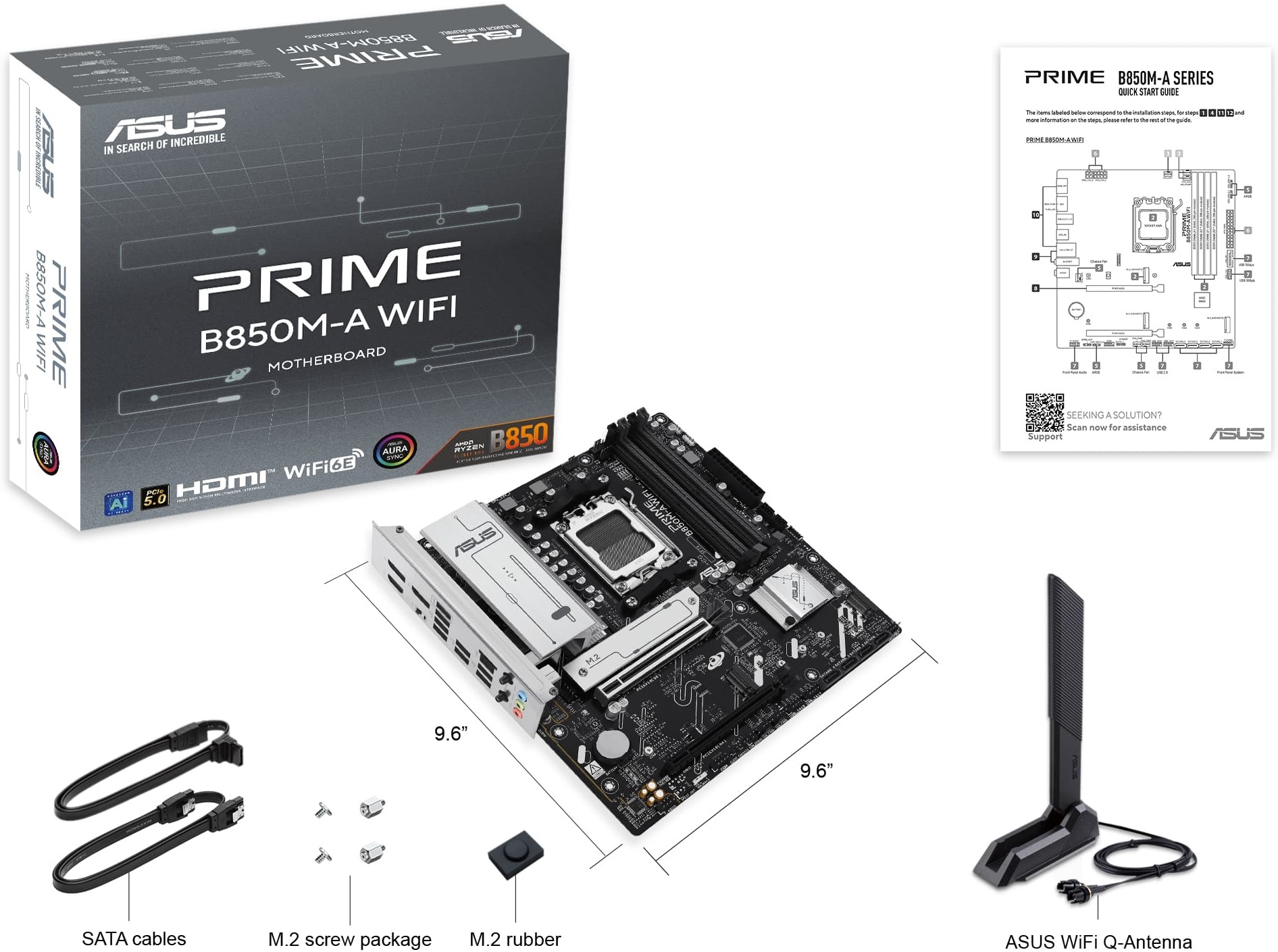 Материнская плата ASUS Prime B850M-A WIFI (90MB1LN0-M0EAY0)