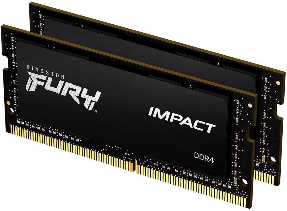 Оперативная память Kingston Fury Impact 32GB 2x16GB PC4-25600 DDR4-3200 CL20 (KF432S20IBK2/32)