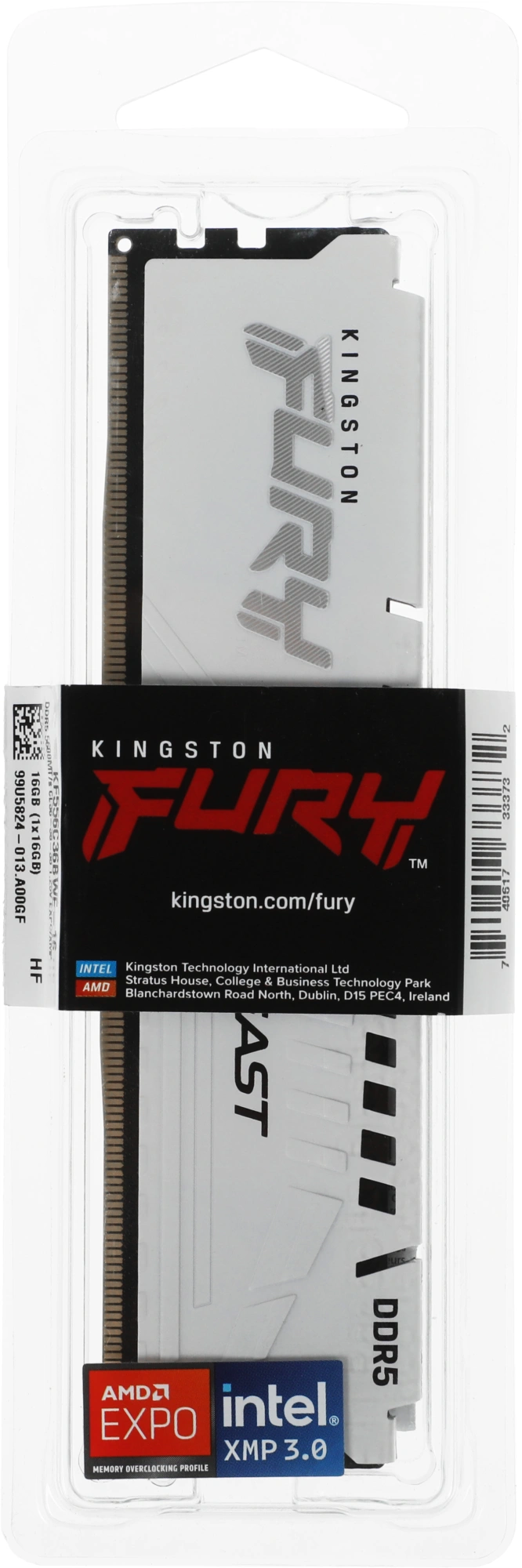Оперативная память Kingston Fury Beast Expo RTL Gaming 16GB DDR5 (KF556C36BWE-16)