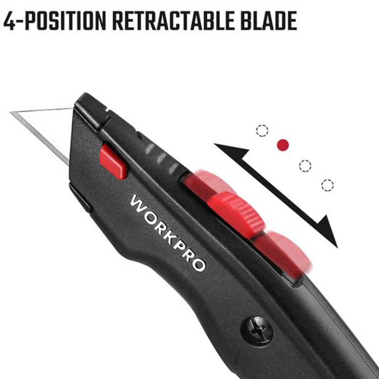 Нож строительный WorkPro WP213008 черный