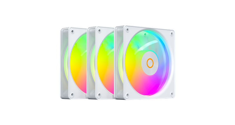 Комплект вентиляторов для корпуса Ocypus Gamma F12 Elite WH ARGB 3 IN 1 White (Gamma-F12-WH3AM00E-GL)
