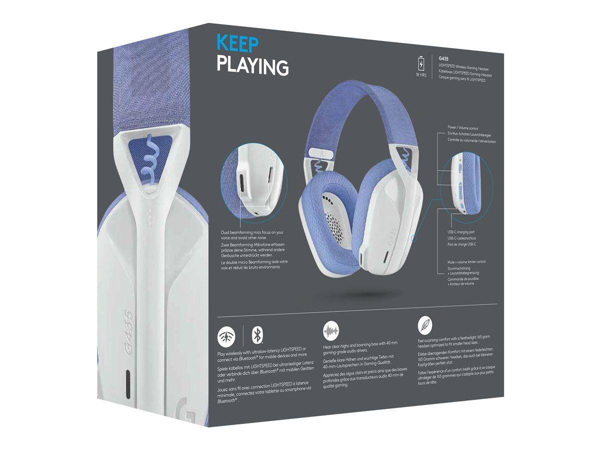 Наушники Logitech G435 белый/синий (981-001077)