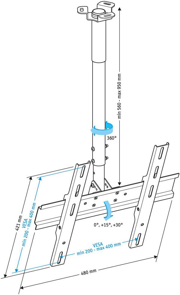 Кронштейн Holder PR-101-W белый