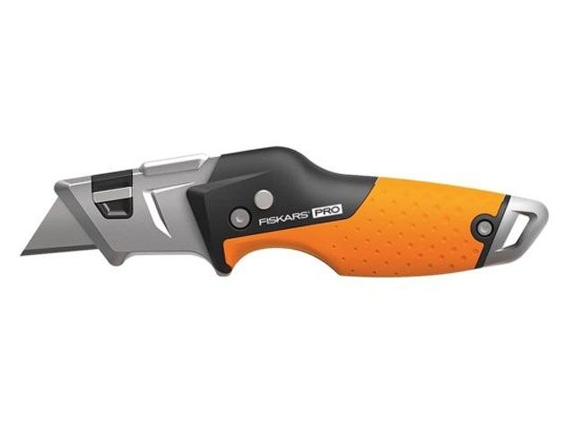 Нож строительный складной, со сменным лезвием CarbonMax FISKARS (подходят лезвия: 1027229)