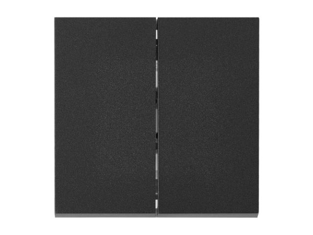 Выключатель 2 клав. проходной (скрытый, 10А) графит, Carre, BYLECTRICA