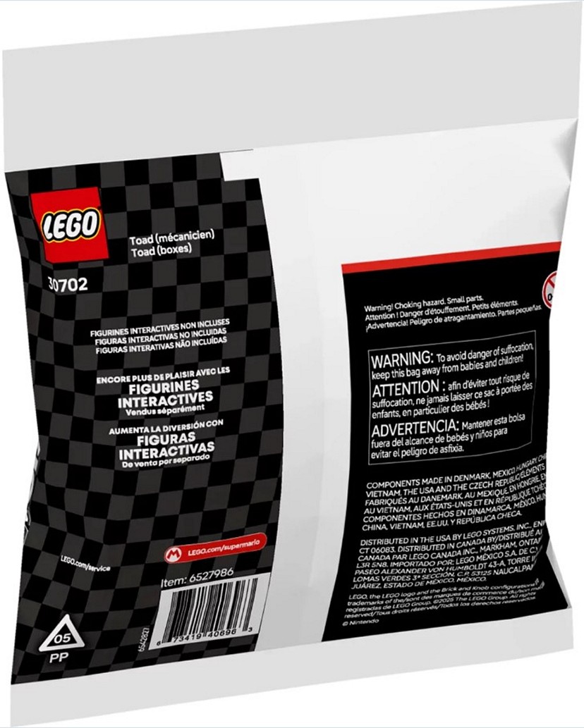 Конструктор Lego Super Mario Mario Kart - Тоад механик (30702)