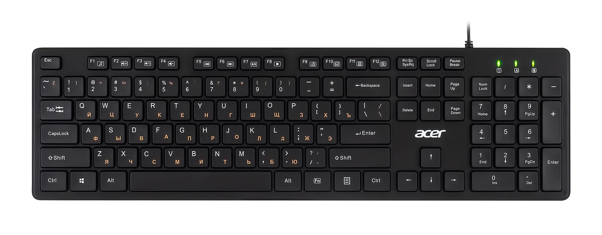 Клавиатура Acer OKW122 черный (ZL.KBDEE.00C)