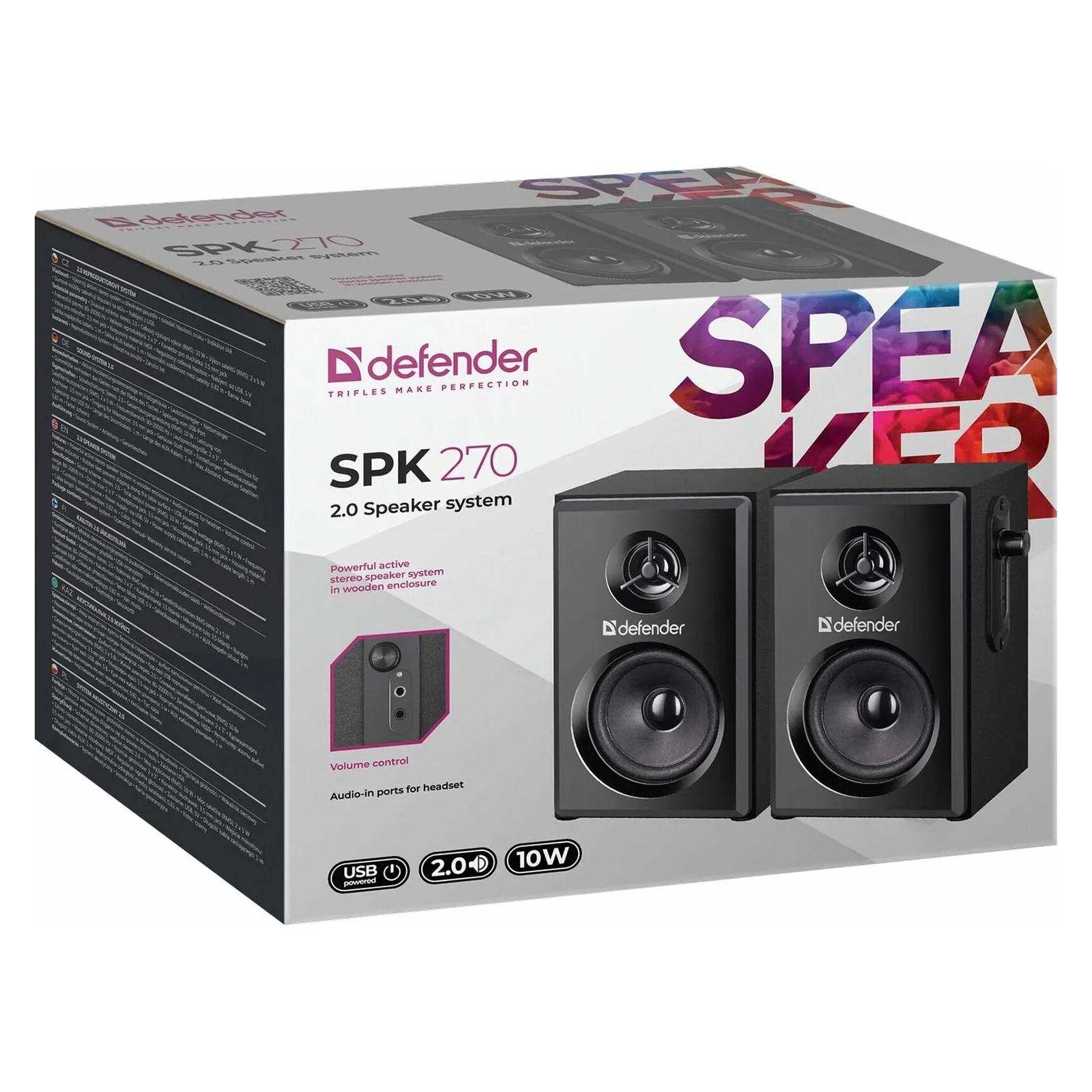 Акустика Defender SPK 270 черный (65270)