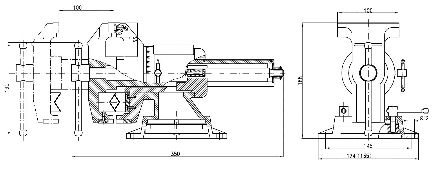 Тиски Зубр Эксперт-3D (32712-100)
