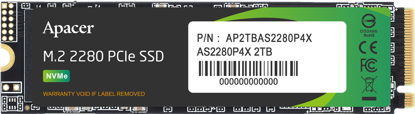SSD диск Apacer AS2280P4X 256GB Bulk (AP256GAS2280P4X)