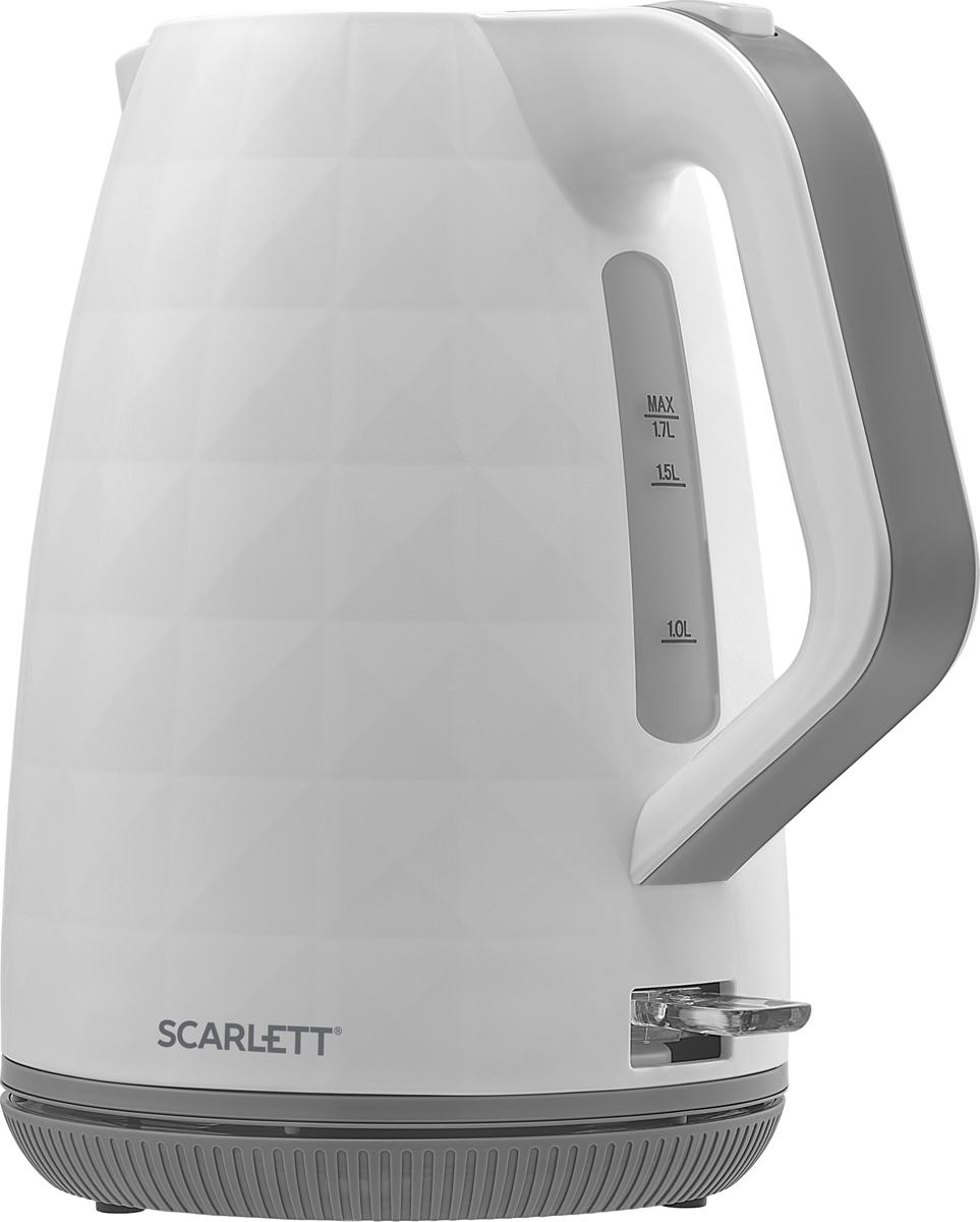 Электрочайник Scarlett SC-EK18P49 белый/серый
