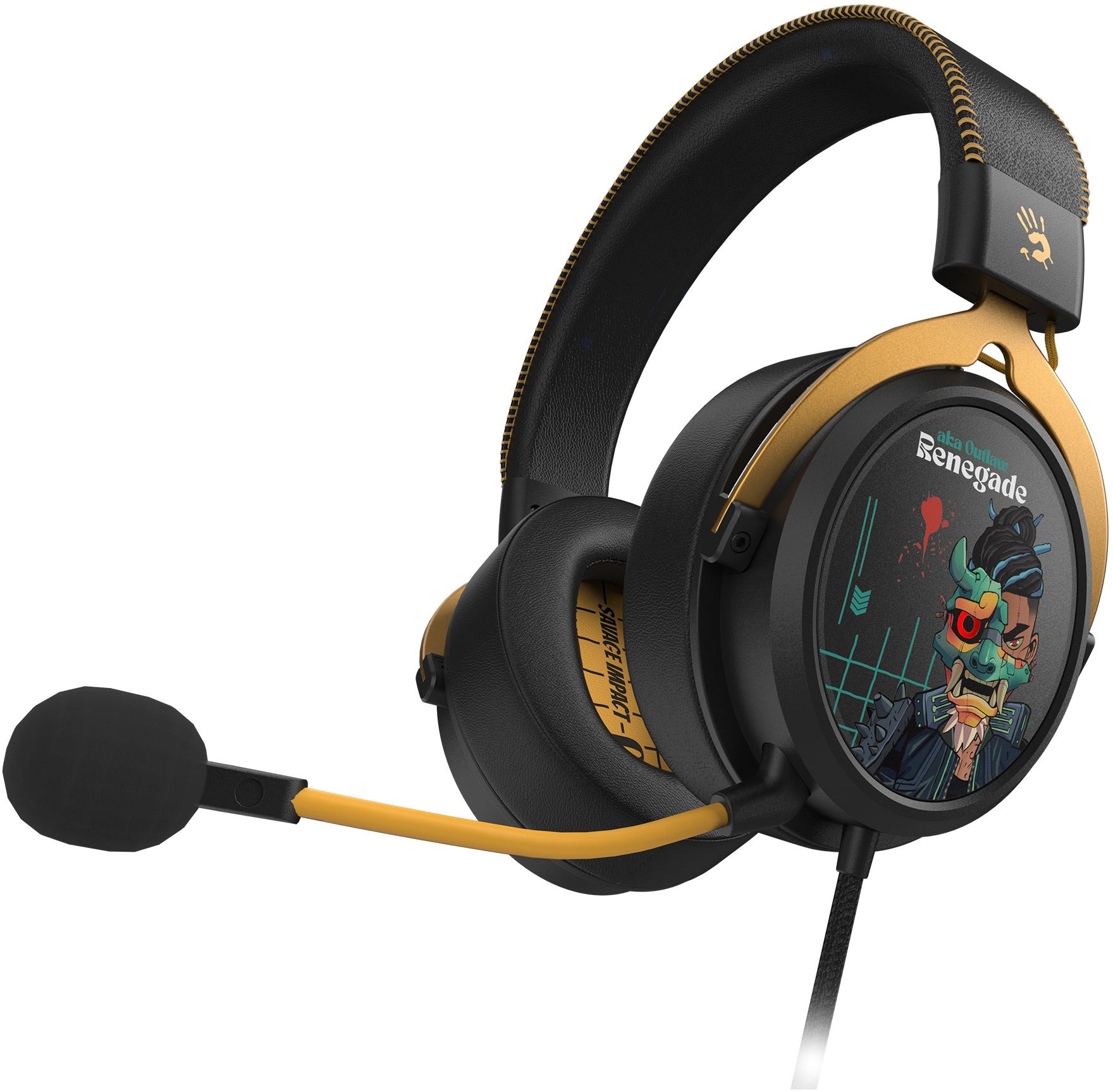 Наушники A4Tech Bloody M595 Renegade черный/рисунок