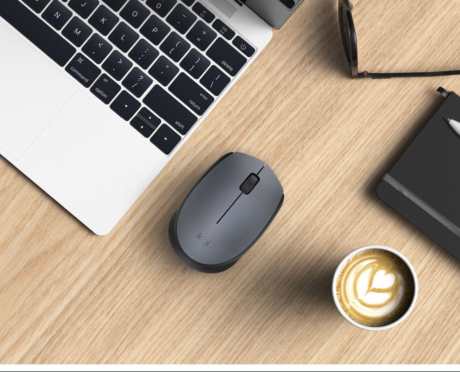 Мышь Logitech M170 серый/черный оптическая (910-004642)