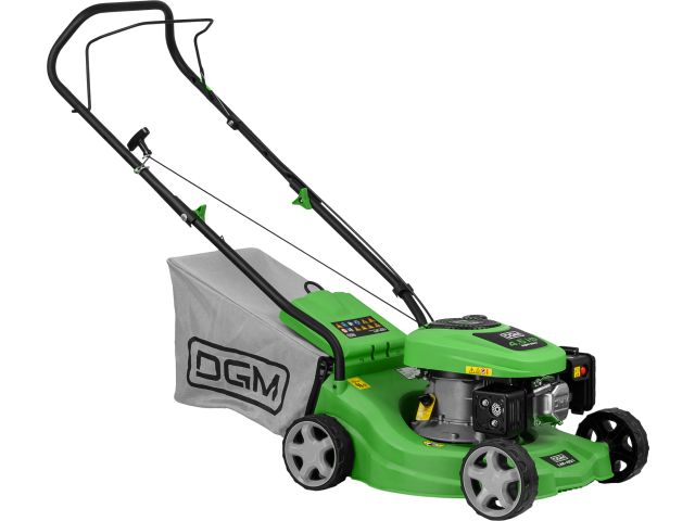 Газонокосилка бензиновая DGM LM-401 (4.5 л.с., шир. 40 см, ручной привод, пластик. корпус, травосборник 40 л)