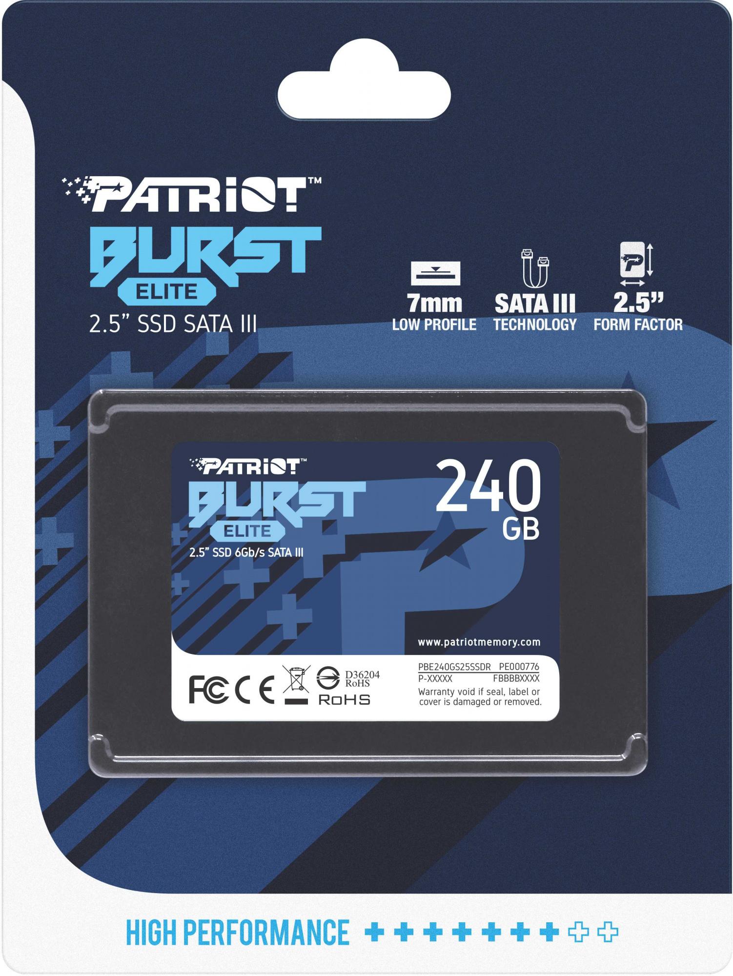 SSD диск Patriot 240GB PBE240GS25SSDR