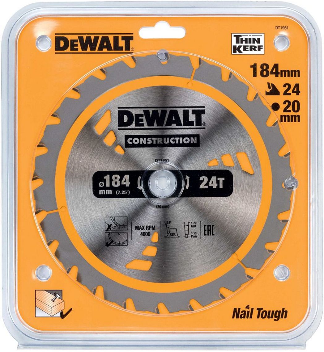 Диск пильный DeWalt DT1951-QZ