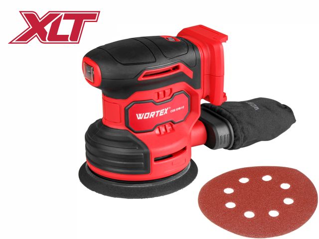 Аккум. эксцентриковая шлифмашина WORTEX COS 1218-1 E в кор. ALL1 XLT SOLO 18В, 125 мм, 6000-13000 об (Амплитуда колебаний, мм: 1.6)