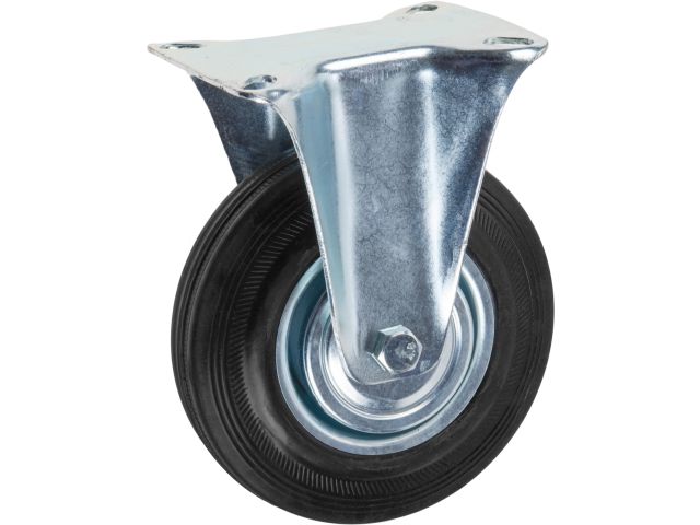 Опора колёсная d-125мм неповоротная, резиновая STARFIX