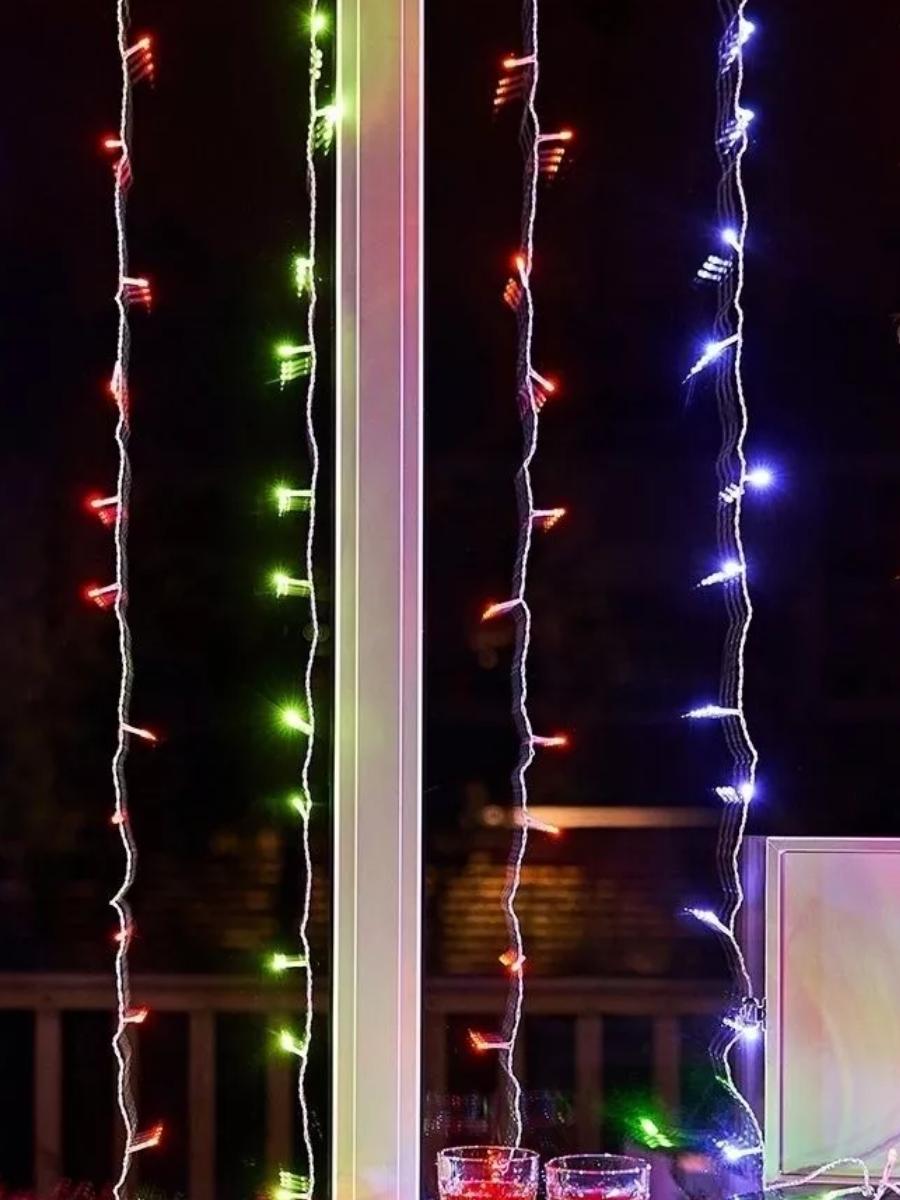 Светодиодная гирлянда ULED Дождь ULED-WF-400-220V-(B-F-WW/WW)