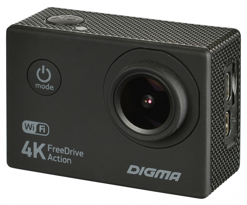 Автомобильный видеорегистратор Digma FreeDrive Action 4K WiFi черный