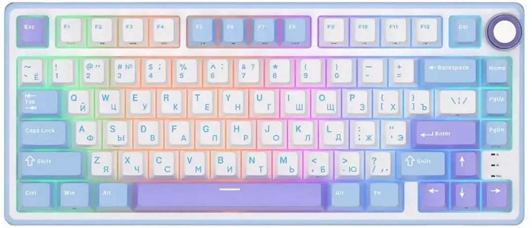 Клавиатура Royal Kludge R75 K Silver switch/Taro Milk