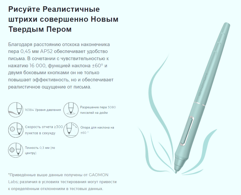 Графический планшет Gaomon WH851 Grayish Green