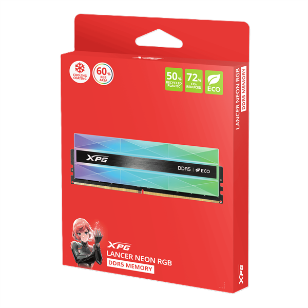 Оперативная память A-Data XPG Lancer Neon RGB 32GB DDR5 (AX5U6000C3016G-DCLANRSG)