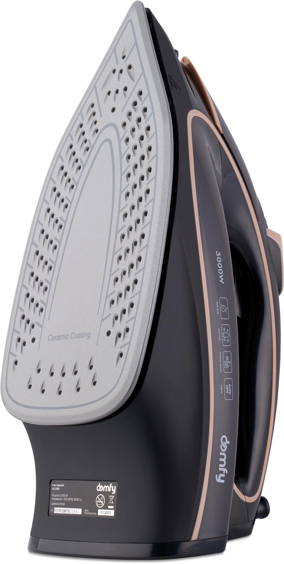 Утюг Domfy DSC-EI901 черный/золотистый