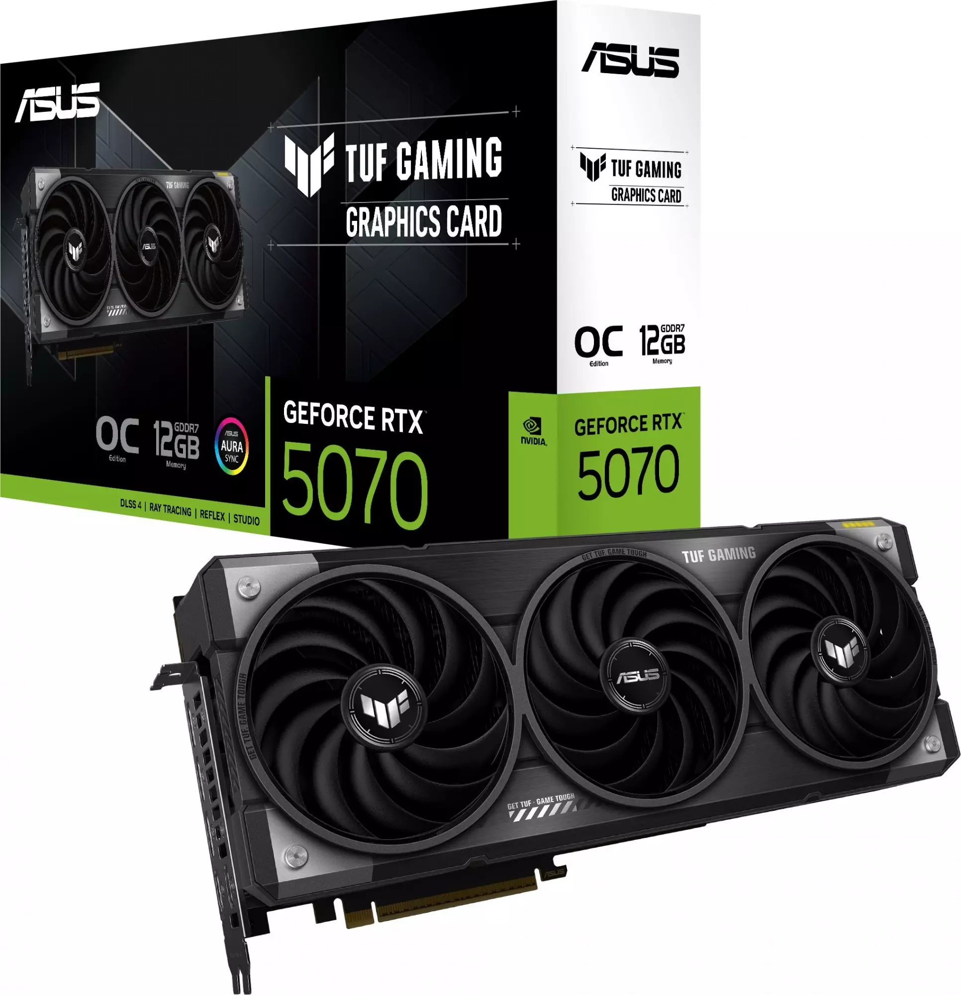 Видеокарта ASUS TUF Gaming GeForce RTX 5070 OC 12GB GDDR7 (90YV0LZ0-M0NA00)