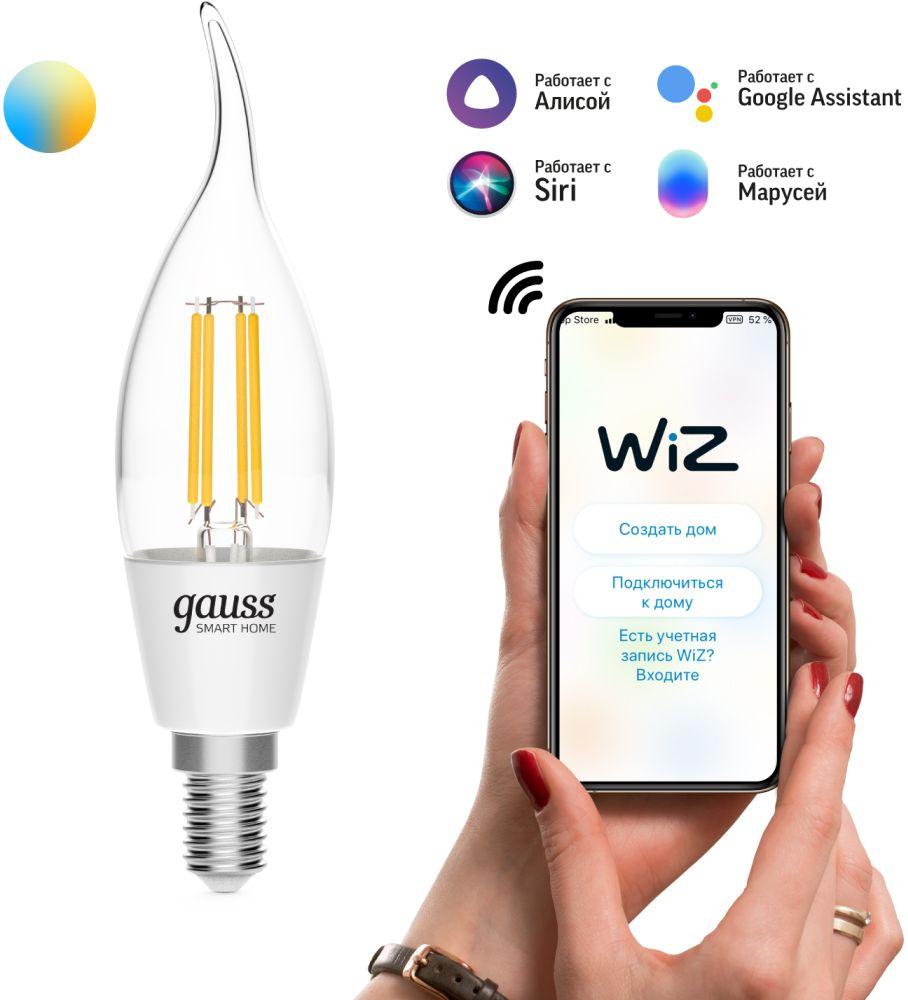 Умная лампа Gauss IoT Smart Home E14 4.5Вт (1280112)