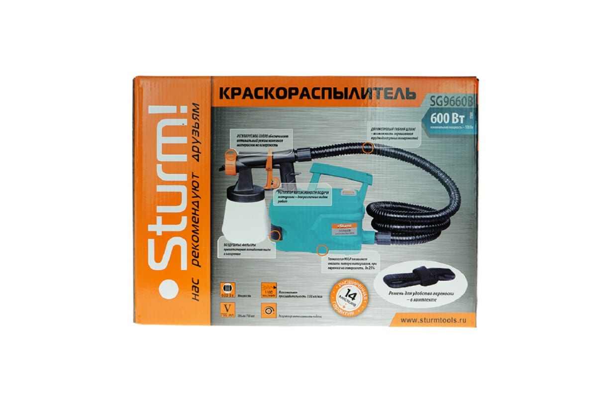 Электрический краскораспылитель Sturm SG9660B