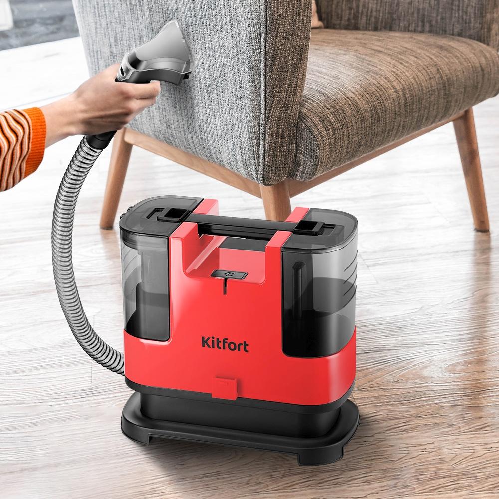 Пылесос Kitfort КТ-5162-1 черный/малиновый