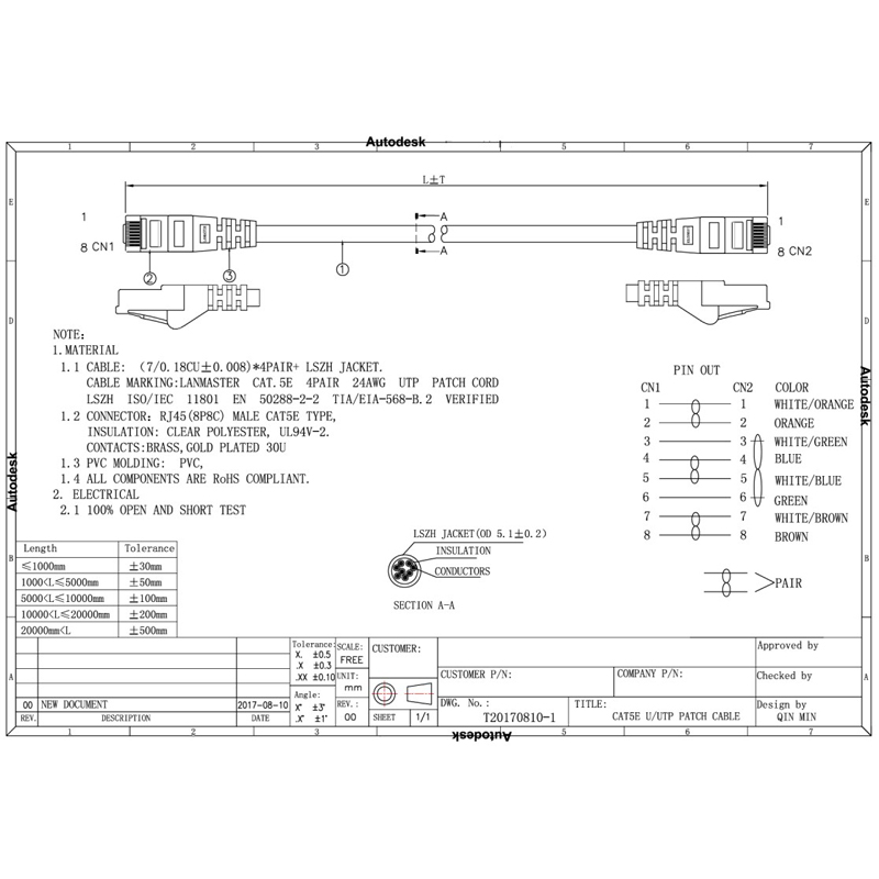 Патч-корд Lanmaster LAN-PC45/U5E-2.0-YL 2м желтый